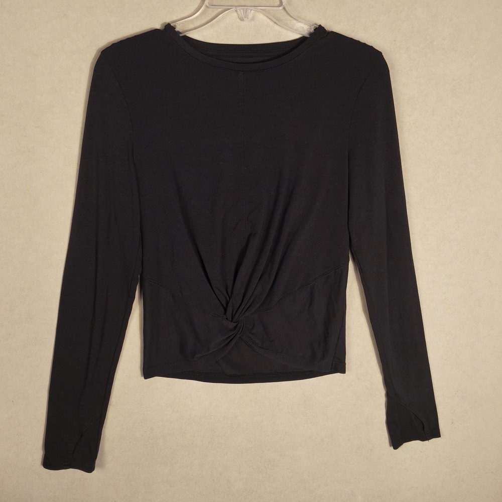 Athleta Women's Long Sleeve Twist‎ Front Athletic Top Size S